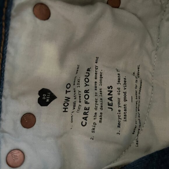 Madewell Baggy Straight Jeans in Dark Worn Indigo Wash - Picture 8 of 9